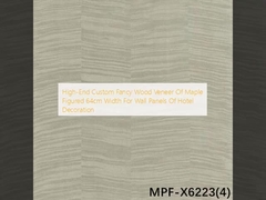 High-End Custom Fancy Wood Veneer Of Maple Figurado 64cm Largura Para painéis de parede De decoração de hotel