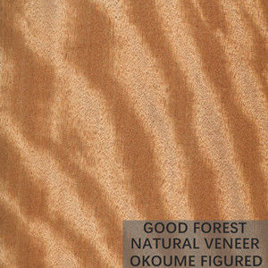 Grão figurada incomum do folheado de madeira natural de Okoume da decoração do hotel