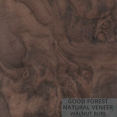 O folheado de madeira natural do gancho da grão cobre a noz americana do corte de um quarto