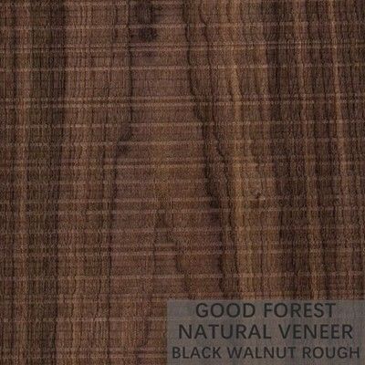 O folheado de madeira natural do gancho da grão cobre a noz americana do corte de um quarto