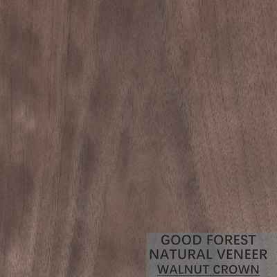 O folheado de madeira natural do gancho da grão cobre a noz americana do corte de um quarto