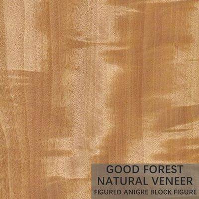 As folhas de folheado de madeira naturais de Anigre figuraram especialmente a cor vermelha da grão