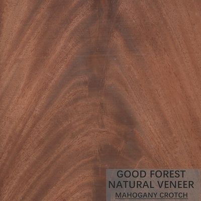 O folheado de madeira natural mal de mogno personalizou a grão do corte da coroa