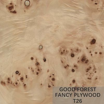 Folheado personalizado do canal de raiz de Burl Veneer Plywood Board Fancy