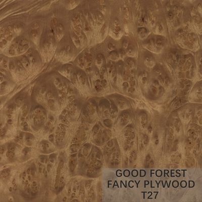 Folheado personalizado do canal de raiz de Burl Veneer Plywood Board Fancy