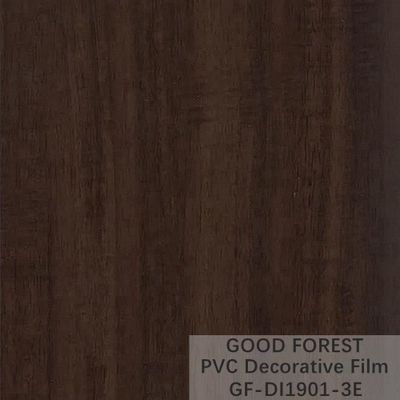 Filme preto decorativo do PVC grão de madeira da largura de 1260mm - de 1330mm