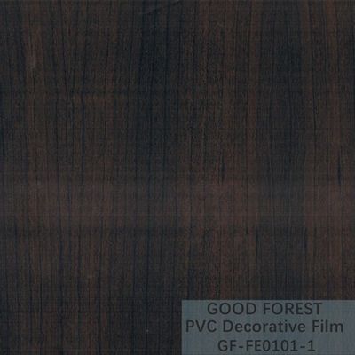 Filme preto decorativo do PVC grão de madeira da largura de 1260mm - de 1330mm