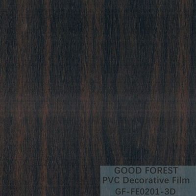Filme preto decorativo do PVC grão de madeira da largura de 1260mm - de 1330mm