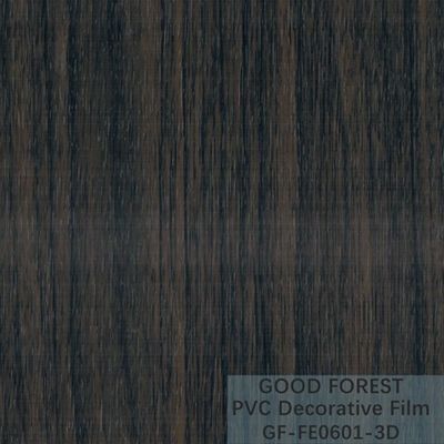 Filme preto decorativo do PVC grão de madeira da largura de 1260mm - de 1330mm
