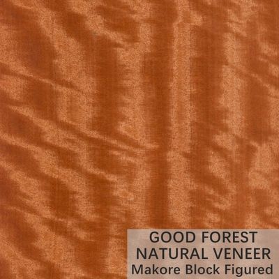 A coroa de madeira natural do folheado de Makore da cor cortou o serviço personalizado grão