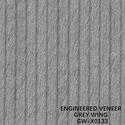 A decoração 3100mm do ISO projetou o folheado de madeira Wing Exotic Grain Grey Color incomum