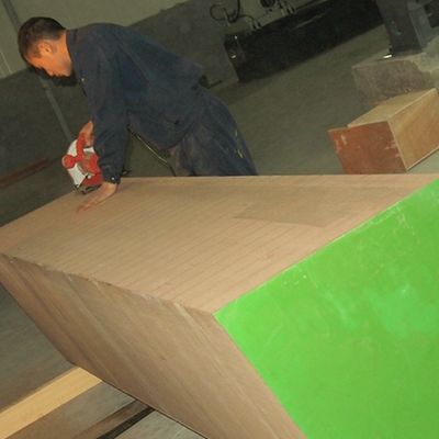High-End Engineered Wood Veneer Blue Camouflage BC-X6191 textura de rede colorida para design de porta de madeira moderna