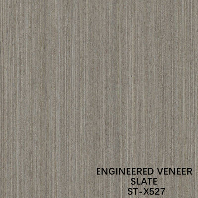 Portas interiores escuras Recomposed extravagantes da noz X527 Grey Fineline Straight Grain For do folheado da madeira da ardósia da boa qualidade