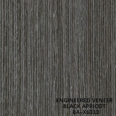 A madeira Recon sintética do abricó preto da decoração folheia X6313 a grão reta 2500-3100mm