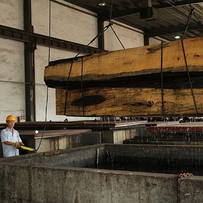 O quarto natural americano do folheado da madeira da noz cortou a grão reta para a mobília alta da classe que faz o fabricante do Fsc China