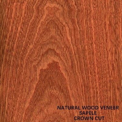 Almofadar e o folheado natural da madeira de África Sapele das portas cortaram horizontalmente a categoria do AAA da grão da coroa