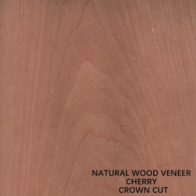 A coroa cortada lisa cortou Cherry Wood Veneer natural 0.15-0.5mm para o painel e a cara da mobília