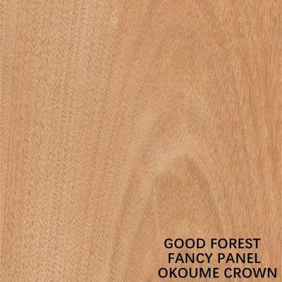 O painel extravagante enfrentado E1/E0 da grão de madeira natural da coroa do folheado de Okoume classifica a madeira compensada 25mm que a espessura para a porta China faz