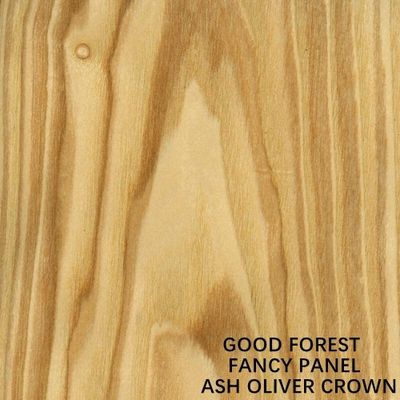 Da espessura natural extravagante de Ash Oliver Wood Veneer Crown Grain 9mm/18mm da placa do MDF o tamanho padrão pode ser Pintura-livre
