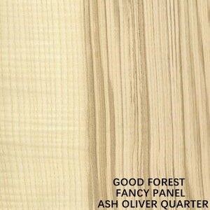 Painel de luxo com cara de cinza natural Oliver Quarter Cut Correto de grão comprimento 2745mm pintura livre para armário e móveis