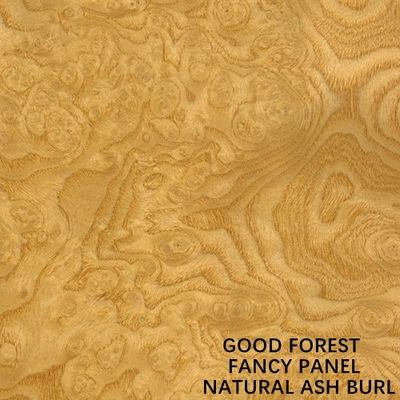 Alongado faça sob medida a mão natural enfrentada 2745mm do painel de Ash Burl Wood Veneer Paint Free que emenda para a decoração do hotel