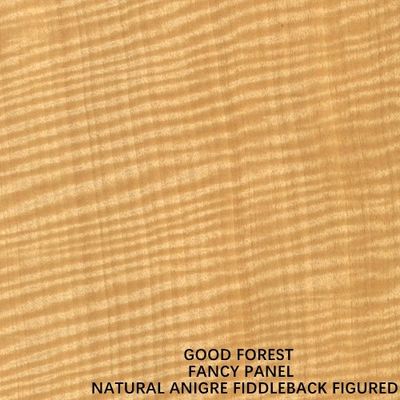 Anigre natural enfrentado Fiddleback figurou a espessura da placa 9/12/15/18/25/30mm do cartão/partícula para a decoração especial