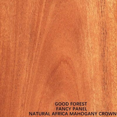 Coroa folheada de madeira de mogno natural africana tamanho padrão 2440*1220 mm para armário de porta FSC