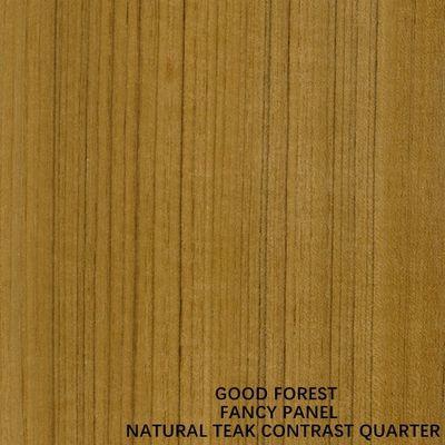 Contraplacado natural folheado de madeira de teca natural Contraste Tinta de um quarto de grão grátis para placa decorativa interna