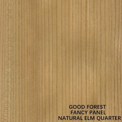 Painéis de decoração de grão reto folheados de madeira de olmo natural com placa de partículas de mdf sem tinta para móveis