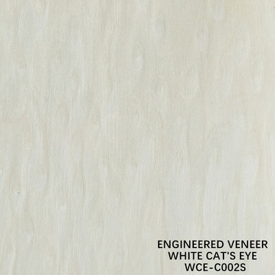 Folhas de madeira composta reconstituídas Veneer Burl And Root White Cat Eye 002S 0.15mm