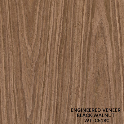 0.60 mm Veneer de madeira de engenharia 518s / 518c para portas interiores e cabine face