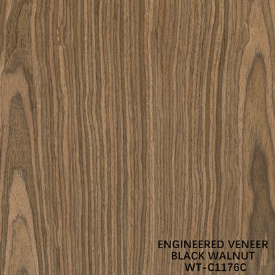 Reconstituído Madeira Veneer Walnut Flat Cut Crown Grain 0.15-0.6mm Marrom Para Porta