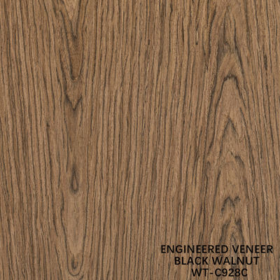 Reconstituído Madeira Veneer Walnut Flat Cut Crown Grain 0.15-0.6mm Marrom Para Porta