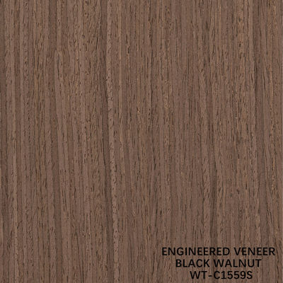 Veneer de madeira de noz americana reconstituída 0,15-0,60 mm Serviço personalizado Quarta linha fina de corte para decoração