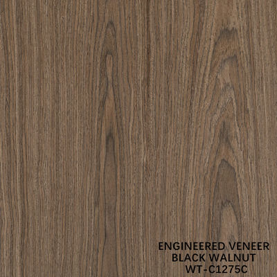 Folheado de madeira natural de corte de coroa de nozes de tamanho padrão 2500 * 640 para placas decorativas de interiores