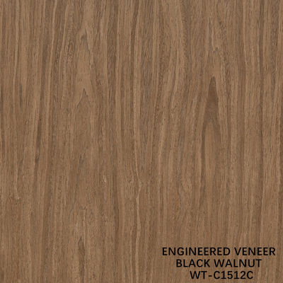 Folheado de madeira natural de corte de coroa de nozes de tamanho padrão 2500 * 640 para placas decorativas de interiores