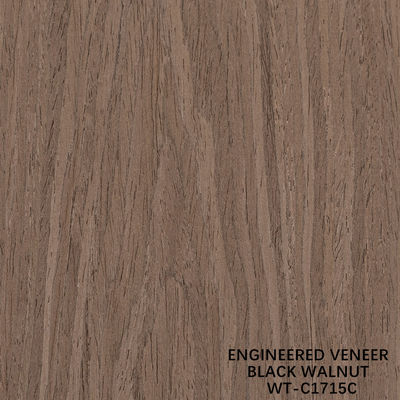 Folheado de madeira natural de corte de coroa de nozes de tamanho padrão 2500 * 640 para placas decorativas de interiores