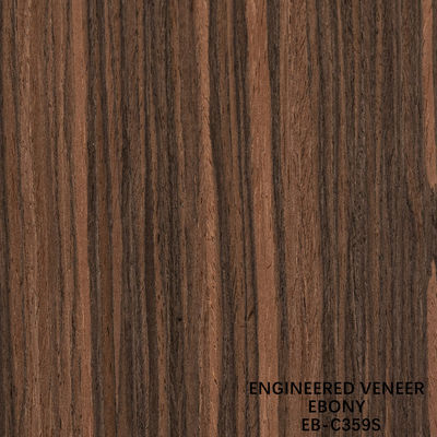 Recon Ebony Wood Veneer Slice Cut Geral Grão Dupla Cor Para Porta E Armário Face Decoração