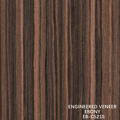 Recon Ebony Wood Veneer Slice Cut Geral Grão Dupla Cor Para Porta E Armário Face Decoração