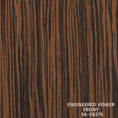 Recon Ebony Wood Veneer Slice Cut Geral Grão Dupla Cor Para Porta E Armário Face Decoração