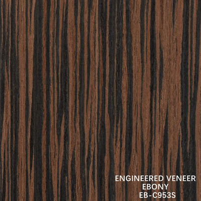 Recon Ebony Wood Veneer Slice Cut Geral Grão Dupla Cor Para Porta E Armário Face Decoração