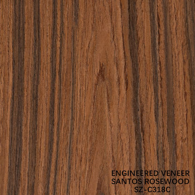 Engenharia Santos Flor de Rosa Madeira Veneer Tamanho padrão 2500 * 640mm Grau A Para Para Mobiliário Interior Face China faz