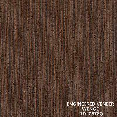 Fabricação de madeira de revestimento de fatia de corte Wenge Quarter Grain bom preço para decoração de hotel 3200mm
