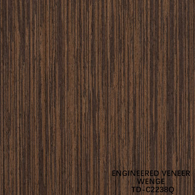Fabricação de madeira de revestimento de fatia de corte Wenge Quarter Grain bom preço para decoração de hotel 3200mm