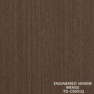 Recon Wenge Veneer de madeira de linha fina Espessura 0,15-1,8 mm Retorno de lenha para portas e janelas interiores