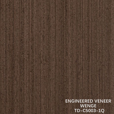 Recon Wenge Veneer de madeira de linha fina Espessura 0,15-1,8 mm Retorno de lenha para portas e janelas interiores