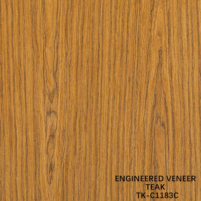 Fancy recombinado Teak Wood Veneer comprimento 2200mm personalizado para o interior do carro Yacat