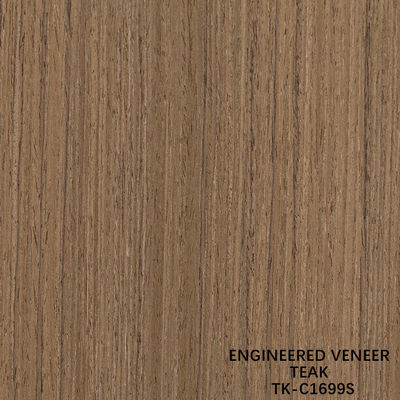 Fancy recombinado Teak Wood Veneer comprimento 2200mm personalizado para o interior do carro Yacat