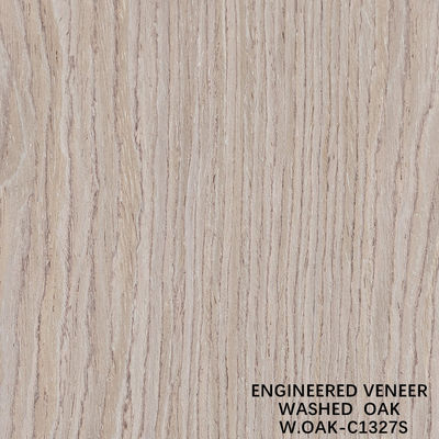 Veneer de madeira de carvalho lavado feito pelo homem 0,15-0,55 mm espessura personalizada para decoração de hotel e casa China faz