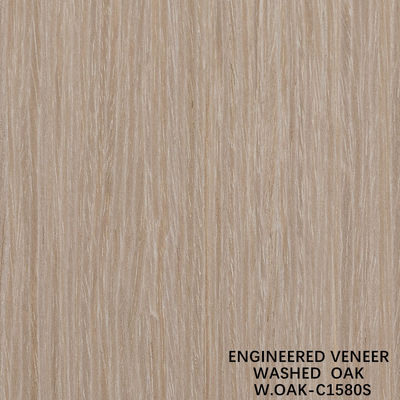 Técnicas de corte de fatia de revestimento de madeira de carvalho lavada Reconstituído Grão vertical Tamanho padrão 2500 * 640mm Tabela decorativa para interiores W.OAK-1439S / 1580S / 1591S